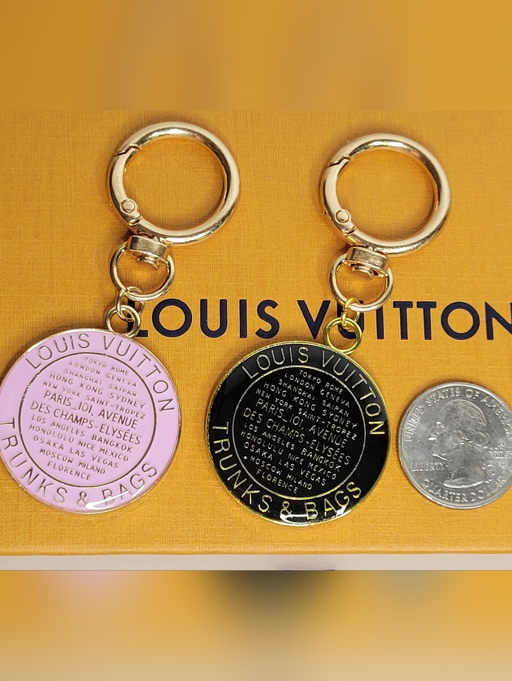 Louis Vuitton Double Sided Large Zip Pull, Keychain (Choice Of One)